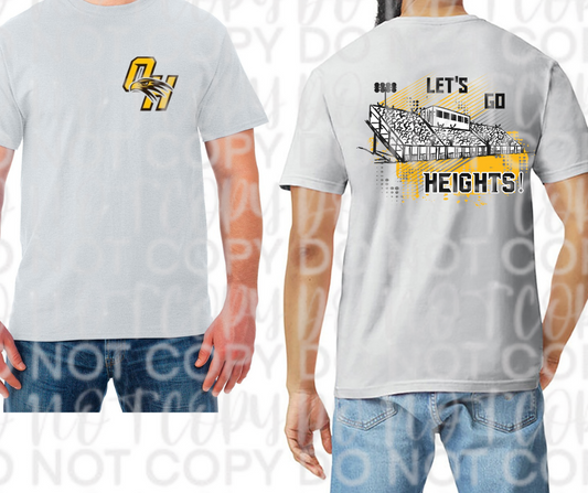 Falcon Pocket Logo Lets Go Heights Back Design Cotton/Poly Blend Top Options Falcon Football