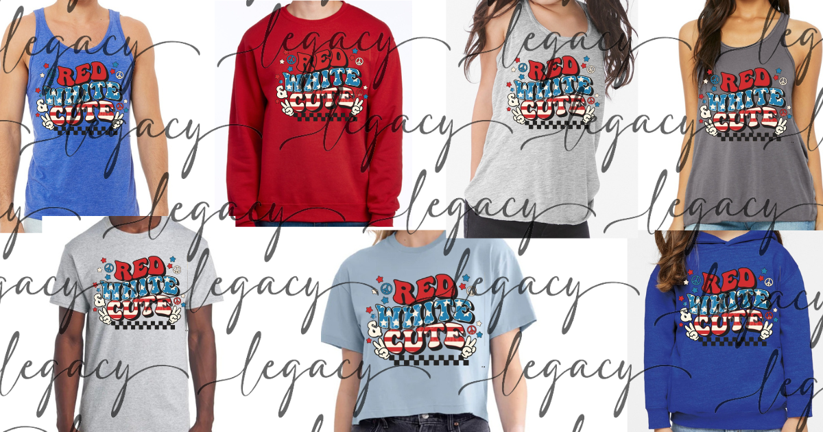 Red White & Cute 4th Red White & Blue American Pride America Freedom