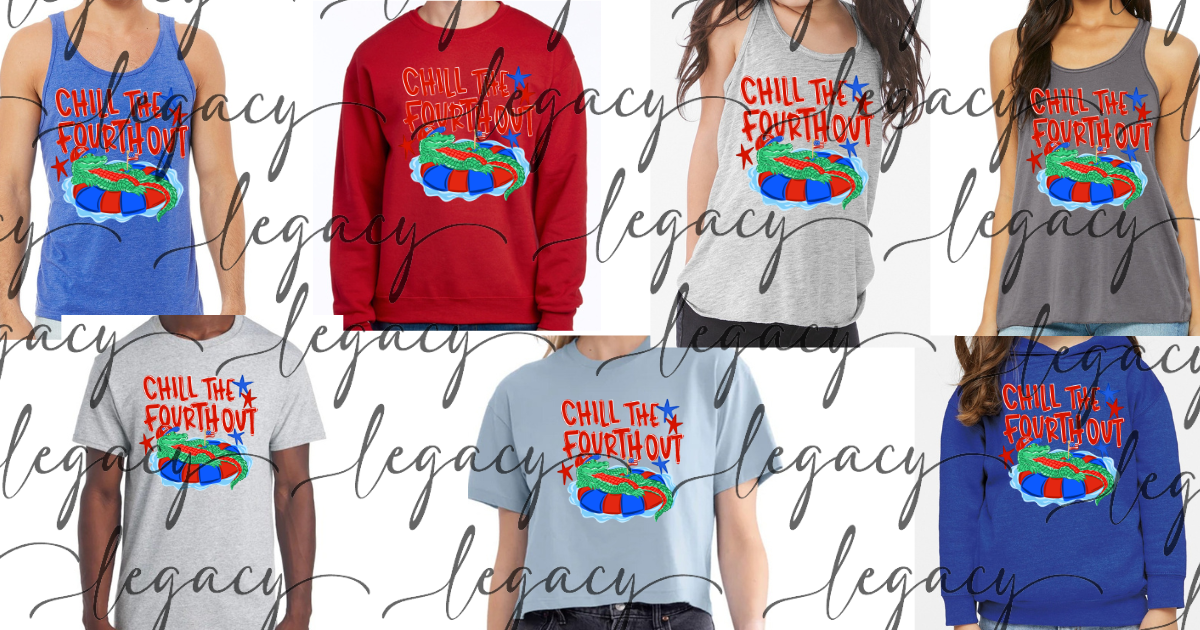 Chill the fourth out 4th Red White & Blue American Pride America Freedom