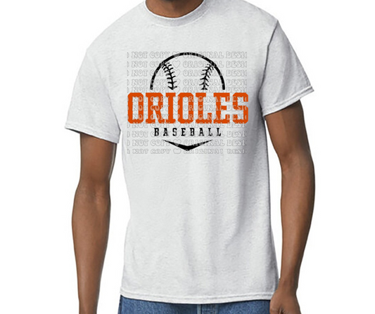 Orioles Bold word Baseball