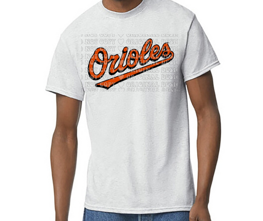 Orioles Traditional Script Word Baseball