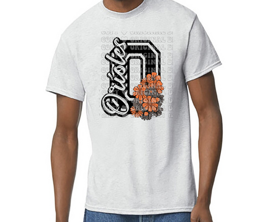 Orioles Big O Floral Baseball
