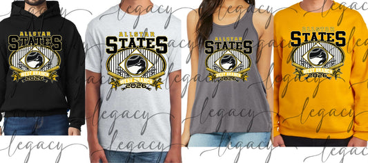 WBLL Allstar States 2026 Black Gold Grey Top Options