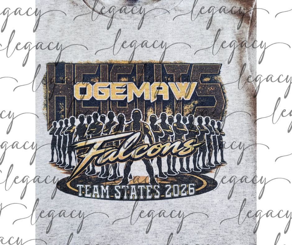 OHHS Wrestling Team States Cotton/Poly Blend Adult Youth Top Options