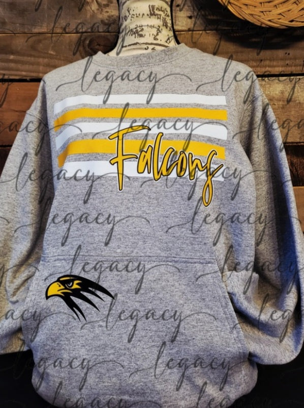 Falcons Pocket Detail Crewneck Hoodie Youth & Adult Top