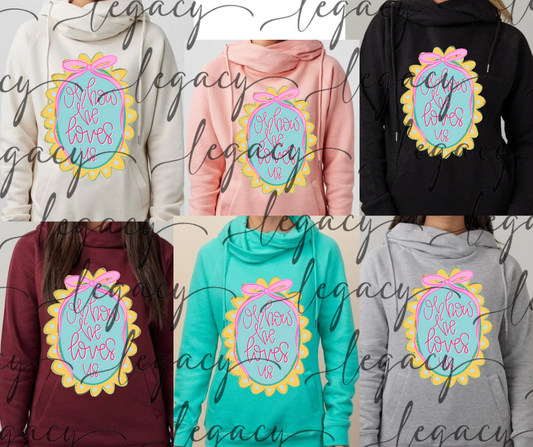 Oh how He loves us Vday 2026 Cowl Neck Top Multi Color Options
