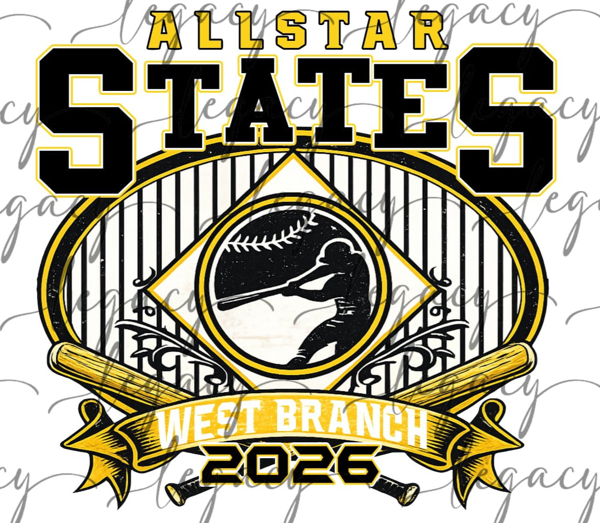 WBLL Allstar States 2026 Black Gold Grey Top Options